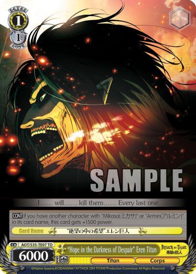 "Hope in the Darkness of Despair" Eren TItan