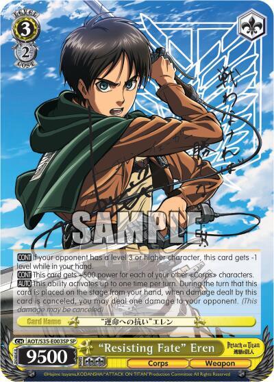 "Resisting Fate" Eren (SP) card