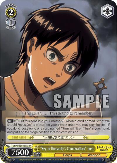 "Key to Humanity's Counterattack" Eren