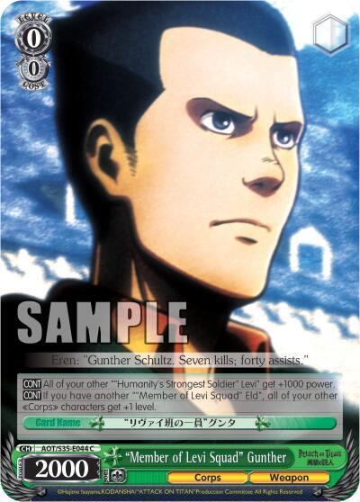 "Member of Levi Squad" Gunther