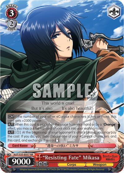 "Resisting Fate" Mikasa