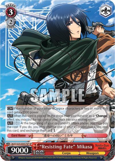 "Resisting Fate" Mikasa (SP) card