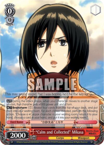 "Calm and Collected" Mikasa