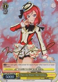 "That's Our Miracle" Maki Nishikino (SP) Love Live! DX Special Rare Weiss Schwarz card — value and price