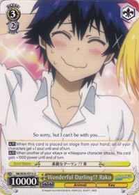 Wonderful Darling!? Raku (NISEKOI -False Love-) — Weiss Schwarz card