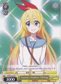 Transfer Student, Chitoge (NISEKOI -False Love-) — Weiss Schwarz card