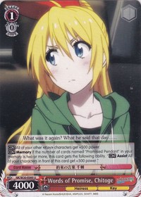 Words of Promise, Chitoge (NISEKOI -False Love-) — Weiss Schwarz card