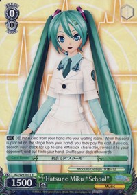Hatsune Miku "School" (Hatsune Miku: Project DIVA F 2nd) — Weiss Schwarz card