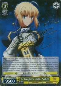 A Knight's Oath, Saber (Fate/stay night [Unlimited Blade Works]) — Weiss Schwarz card