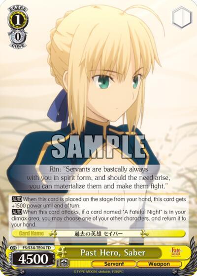 Past Hero, Saber (TD)