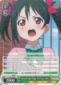 Otonokizaka High 3rd Year, Nico (Love Live!) — Weiss Schwarz card