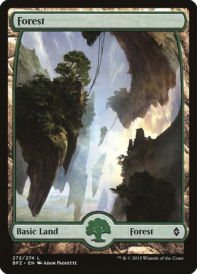 Forest (272) - Full Art - Battle for Zendikar - Magic: The