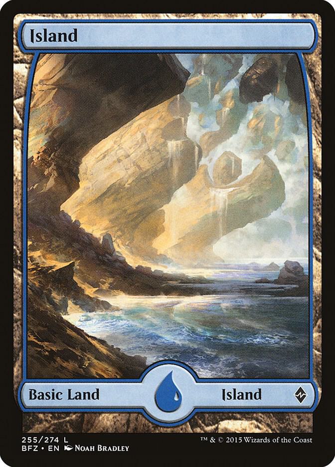 Island (255) - Full Art - Battle for Zendikar - Magic: The