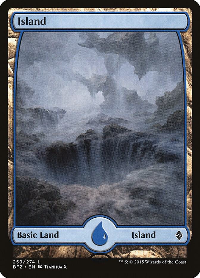 Island (259) - Full Art - Battle for Zendikar - Magic: The