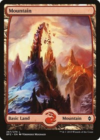 Mountain (267) - Full Art - Battle for Zendikar - Magic: The Gathering card