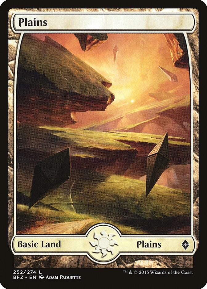 Plains (252) - Full Art - Battle for Zendikar - Magic: The