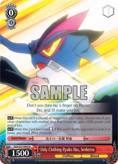 Only Clothing Ryuko Has, Senketsu KILL la KILL card price