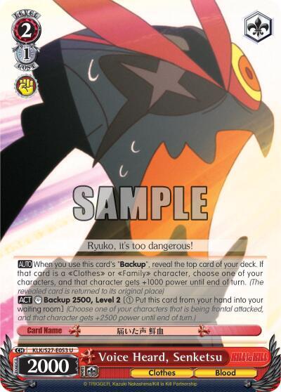 Voice Heard, Senketsu