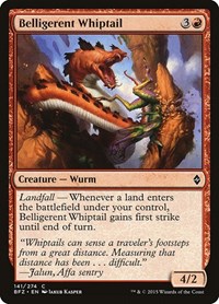 Belligerent Whiptail - Battle for Zendikar - Magic: The Gathering card