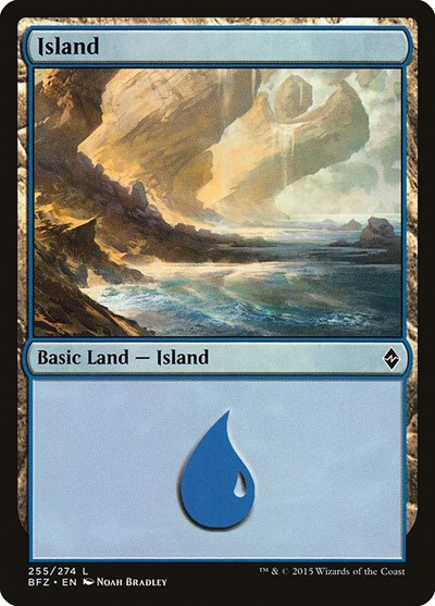 Island from BFZ #255a, Magic: The Gathering card