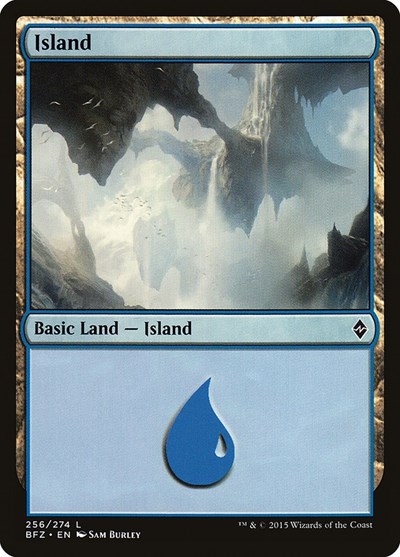 Island from BFZ #256a, Magic: The Gathering card