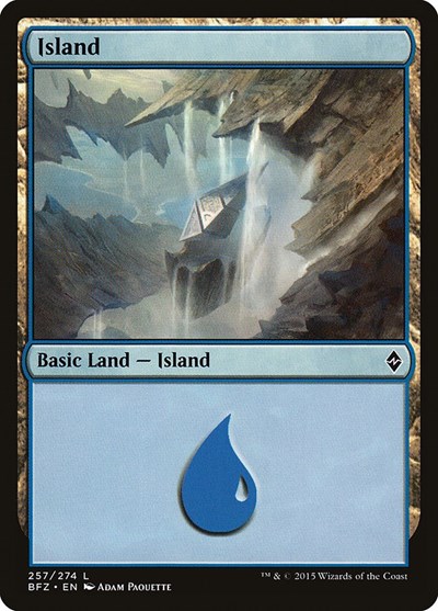 Island from BFZ #257a, Magic: The Gathering card