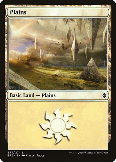 Plains from BFZ #253a, Magic: The Gathering card