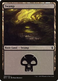 Swamp (260) - Battle for Zendikar - Magic: The Gathering card