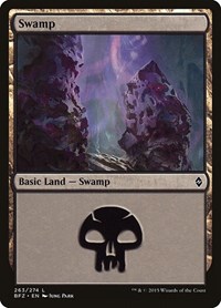 Swamp (263) - Battle for Zendikar - Magic: The Gathering card