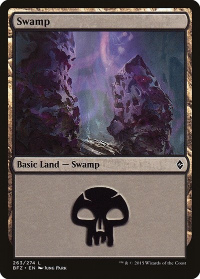 Swamp from BFZ #263a, Magic: The Gathering card