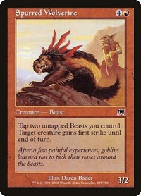Spurred Wolverine - Onslaught - Magic: The Gathering card
