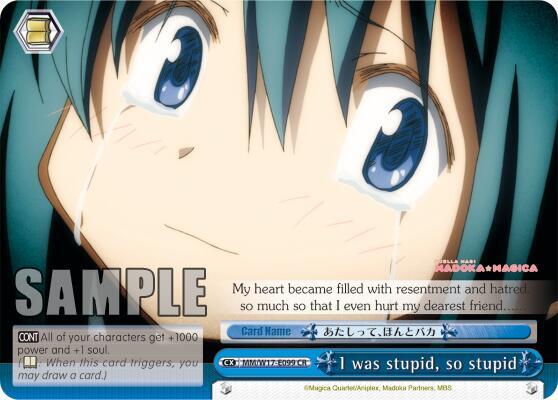 I was stupid, so stupid