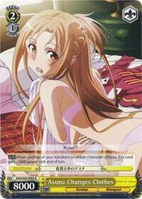 Asuna Changes Clothes - Sword Art Online - Weiss Schwarz