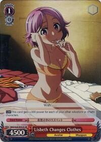 Lisbeth Changes Clothes (SR) Sword Art Online Super Rare Weiss Schwarz card — value and price