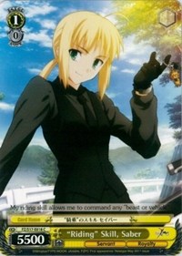 "Riding" Skill, Saber (Fate/Zero) — Weiss Schwarz card