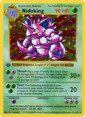ニドキング Shadowless シャドーレス　base set Nidoking - Base Set (Shadowless) - Pokemon - TCGplayer.com