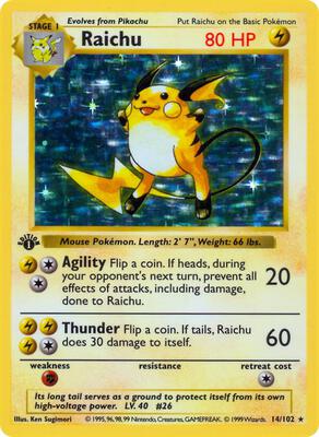 Raichu - Base Set (Shadowless) - Pokemon - TCGplayer.com