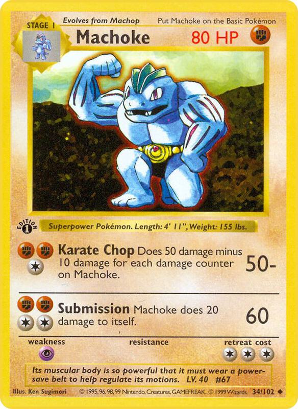 Machoke 034/102 from Base Set (Shadowless)