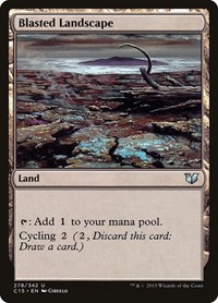 Blasted Landscape - Commander 2015 - Magic: The Gathering card