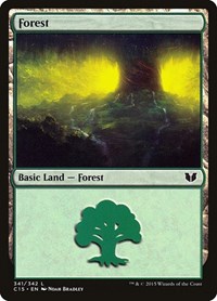 Forest (341) - Commander 2015 - Magic: The Gathering card