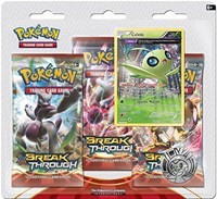 BREAKthrough 3 Pack Blister [Celebi] from XY - BREAKthrough Pokemon card image