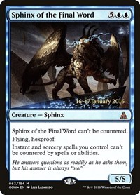 Sphinx of the Final Word (Prerelease Cards)