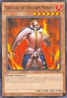 Yu-Gi-Oh! Thestalos The Firestorm Monarch - SR01-EN008 Common Card From Emperor Of Darkness Structure Deck