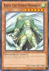 yu gi oh monarch deck YuGiOh : GLD2-EN026 Limited Ed Raiza the Storm Monarch Gold Ultra Rare Card