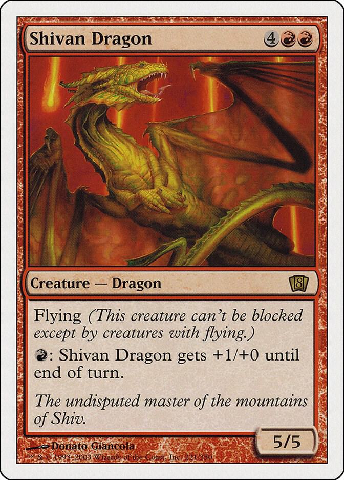 Shivan Dragon 221 card