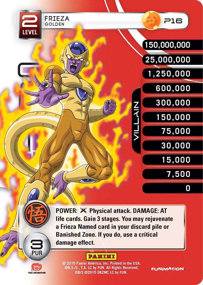 Frieza - Golden (Movie Collection) - Panini Promo Cards - Dragon