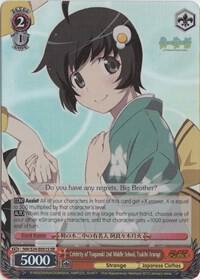 Celebrity of Tsuganoki 2nd Middle School, Tsukihi Araragi (SR)