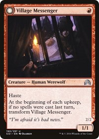 Village Messenger - Shadows over Innistrad - Magic: The Gathering card