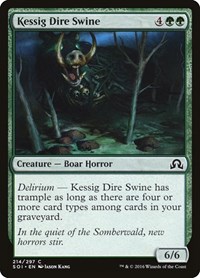 Kessig Dire Swine #214 from Shadows over Innistrad Pokemon card image