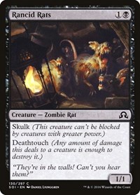 Rancid Rats #130 from Shadows over Innistrad Pokemon card image